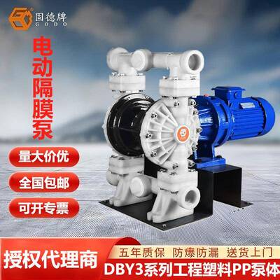 DBY-STFF边锋机械牌工程塑料电动隔膜泵工业用耐腐蚀耐酸