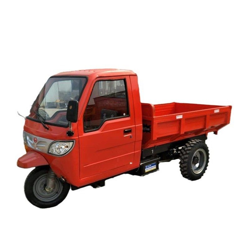 建筑工地拉沙翻斗车 农用果园三轮翻斗车 柴油电动三轮车