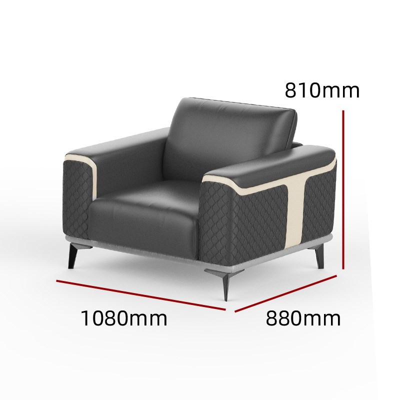 迪欧轻奢办公室沙发茶几组合 商务接待桌会客桌多人位办公室沙发