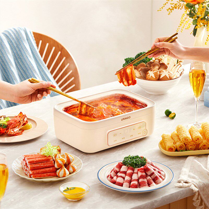 七彩叮当不锈钢电蒸锅多功能家用三层带炖盅蒸煮炖一体火锅电蒸笼