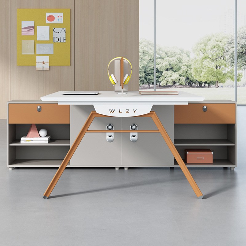 财务办公桌简约现代轻奢职员桌办公室职工四人位工位文员桌子组合