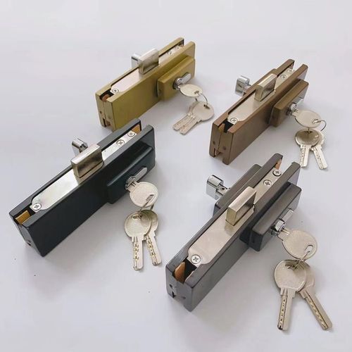 无框门玻璃门地锁商铺大门办公室地弹簧门锁夹门夹钢化门地插销锁