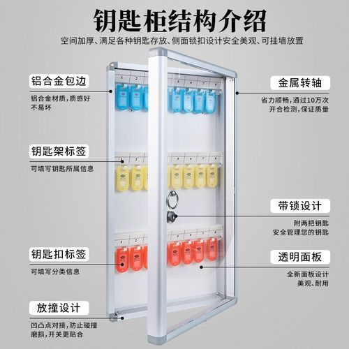 钥匙箱壁挂式管理收纳箱汽车中介钥匙收纳柜房产锁匙钥匙箱盒挂墙