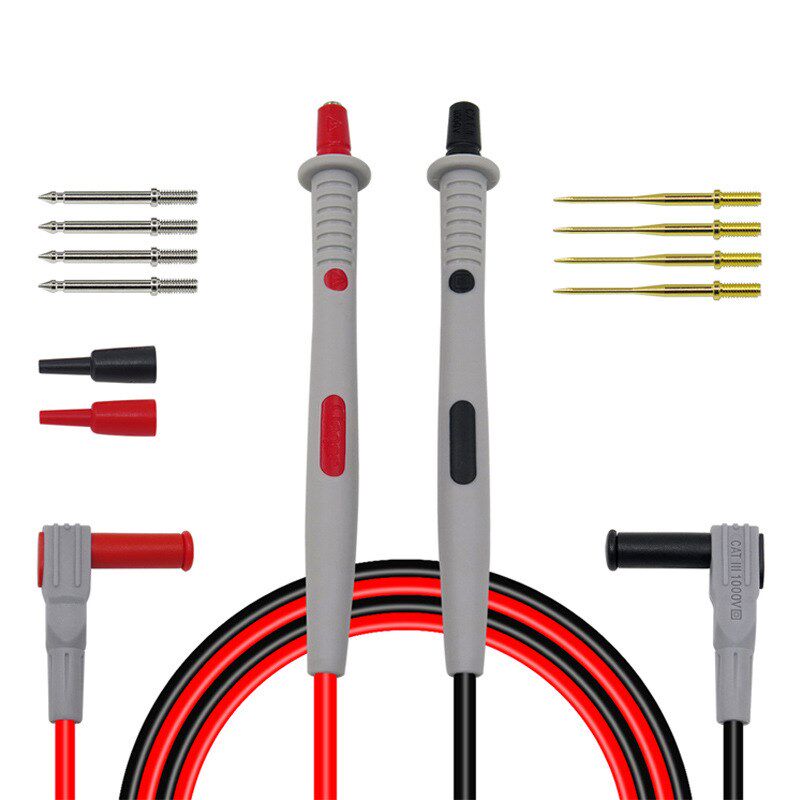 万用表表笔多功能可换针镀金针特尖测试线IC测试钩高精度特尖特细