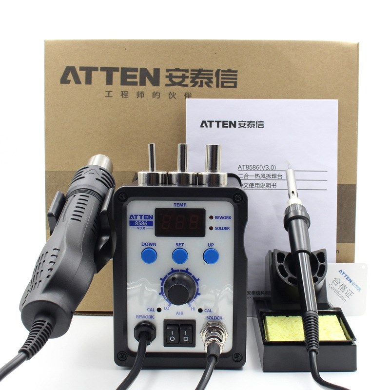 安泰信AT8586焊台二合一恒温数显调温拆焊台电烙铁AT938D+AT858D+