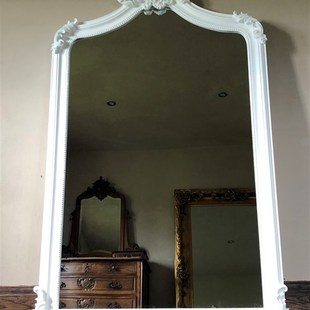 复古穿衣镜艺术欧式 饰全身镜靠墙客厅古典玄关落地镜客厅 雕花装