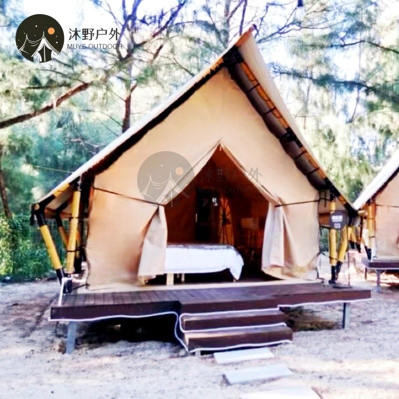 沐野户外大型营地双层帐篷酒店野奢帐篷酒店帐篷小型野奢营地帐篷