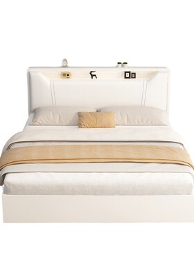 白色榻榻米板木结合箱体床宾馆1.8米双人大床加密床板民宿床