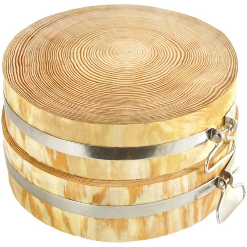 松木菜板砍骨切菜板超厚大菜墩厨房占板圆形整木原木菜板饭店砧板