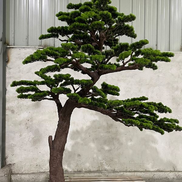 仿真松树人造迎客松室内外假美人松树玄关造景酒店展厅摆件罗汉松
