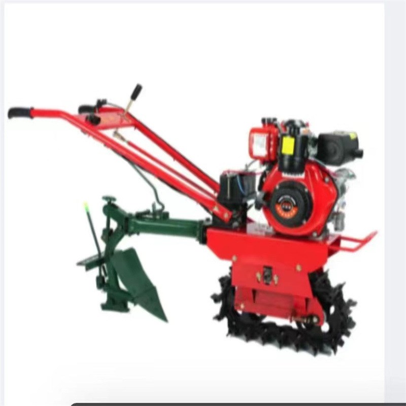 家用小型耕田犁地机开沟机手扶链轨式履带微耕机多功能田园管理机