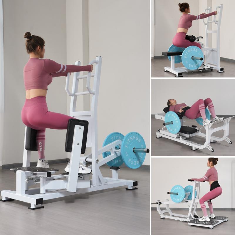 女子塑形器械站姿髋外展臀推机臀部皮带鲨鱼犀牛蹲训练器健身器材