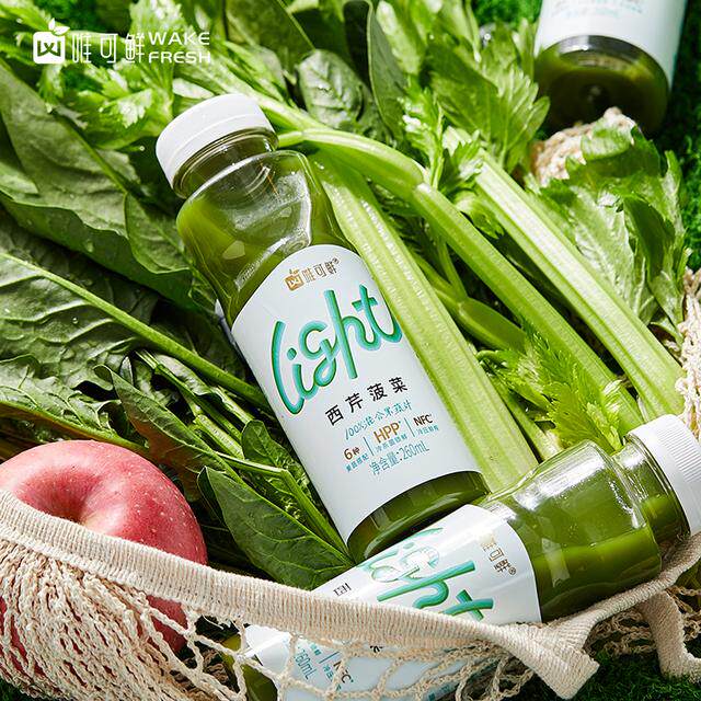 【达人专享】唯可鲜100HPP果蔬汁芹菜汁菠菜汁羽衣甘蓝超级hpp果