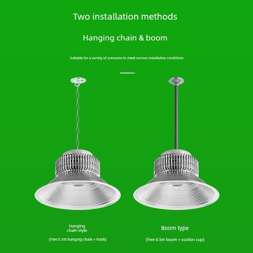 亚明LED工矿灯鳍片足瓦足功率厂房灯仓库车间吊灯100W200W超亮