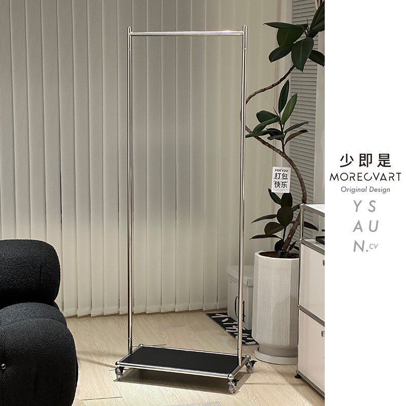 中古衣帽架可移动衣服收纳架挂衣架收纳框隔夜衣服架子不锈钢定制