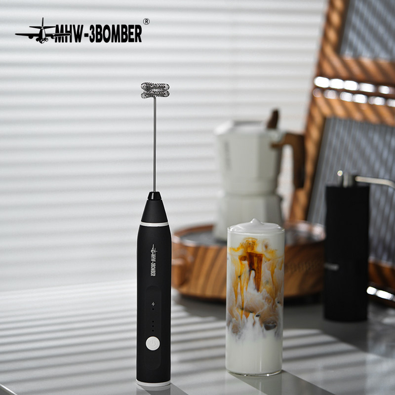 轰炸机打奶泡器咖啡打泡器家用电动奶泡机牛奶搅拌器手持打发器