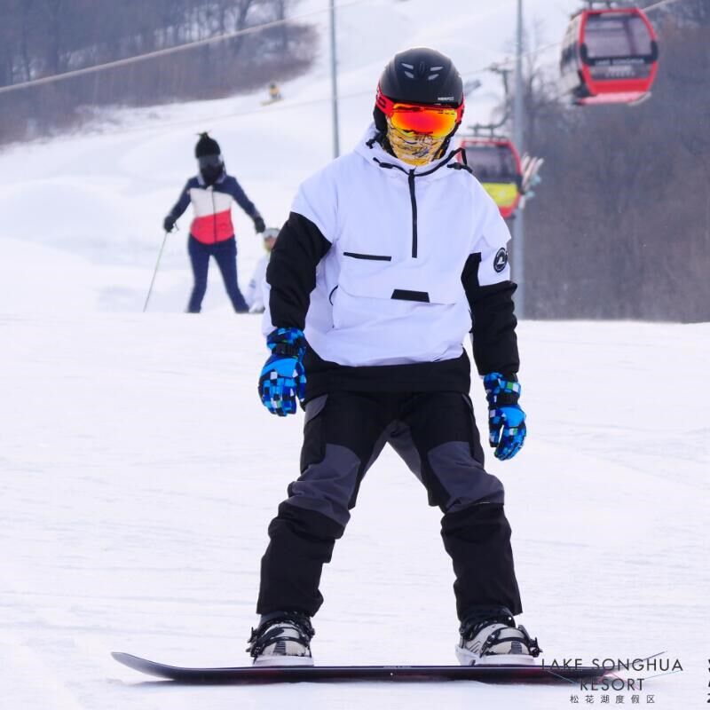 24锐岩潮流滑雪帽衫单板滑雪服男卫衣滑雪衣裤女防水外套滑雪装备