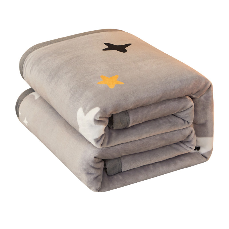 牛奶珊瑚绒毛毯单件冬天双面款加绒加厚床单宿舍单人铺床绒毯子