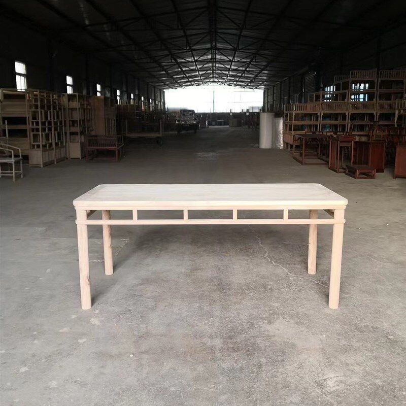 北榆木新中式餐桌书桌茶桌书法桌画案办公桌禅意泡茶桌写字桌实木