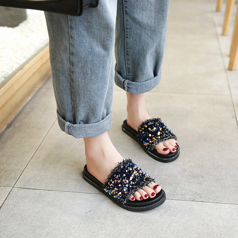 2024新款夏拖鞋女外穿时尚凉拖平底z大码女鞋41-43小码鞋33 34凉,女鞋,一字拖,淘宝优惠券,粉丝福利购,淘宝优惠卷