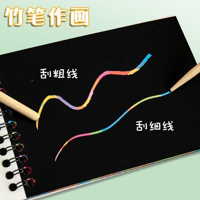 DIY Scrdatch note Black cardboard draw sketch notes for kid