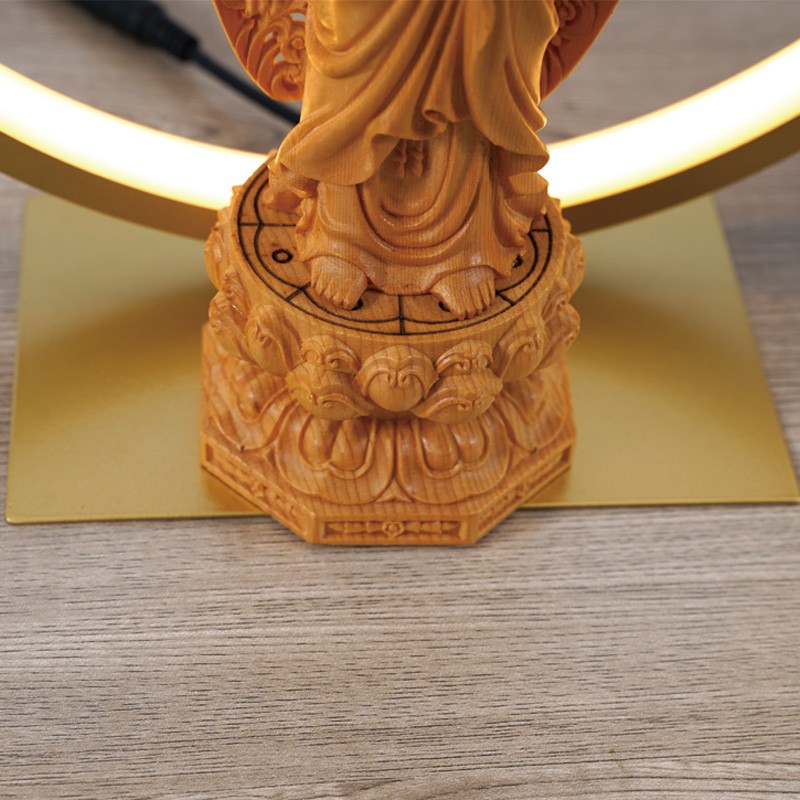 金色LED灯圈圆环台灯神像佛龛装饰佛光环玄关DIY创意百搭现代简约