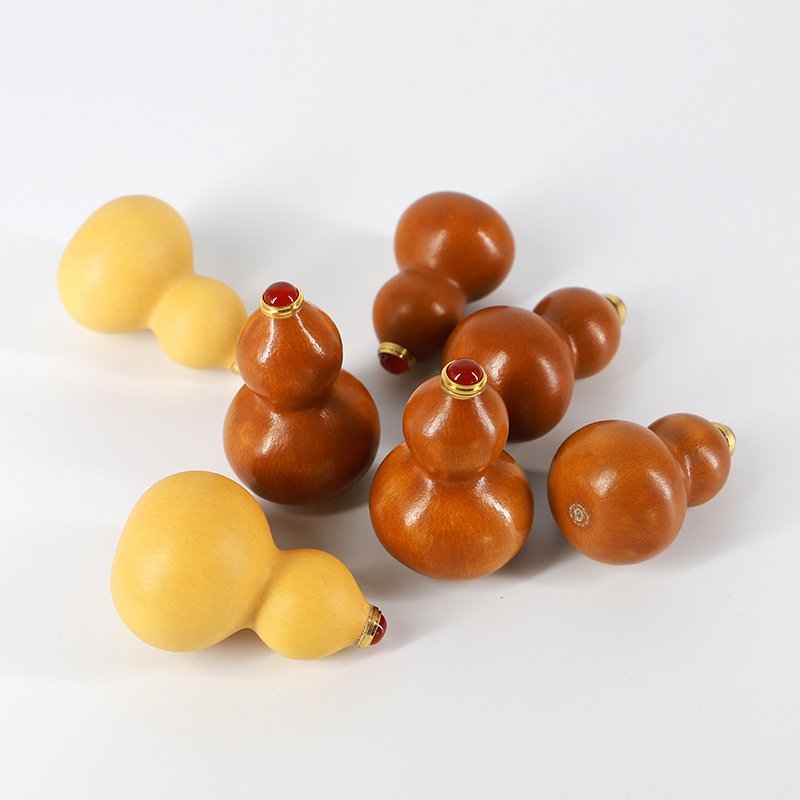 天然手捻小葫芦玛瑙镶口精品文玩包浆铁包金紫皮做旧手把件收藏品