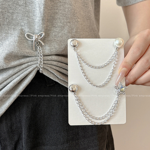 衣服太长改短神器t恤隐形磁吸扣上衣下摆免打孔收腰扣固定夹衬衫