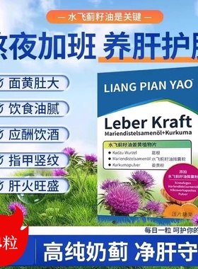 Leber Kraft姜黄胆碱水飞蓟奶蓟草搭护旰片护旰熬夜肝黄胆hq速发