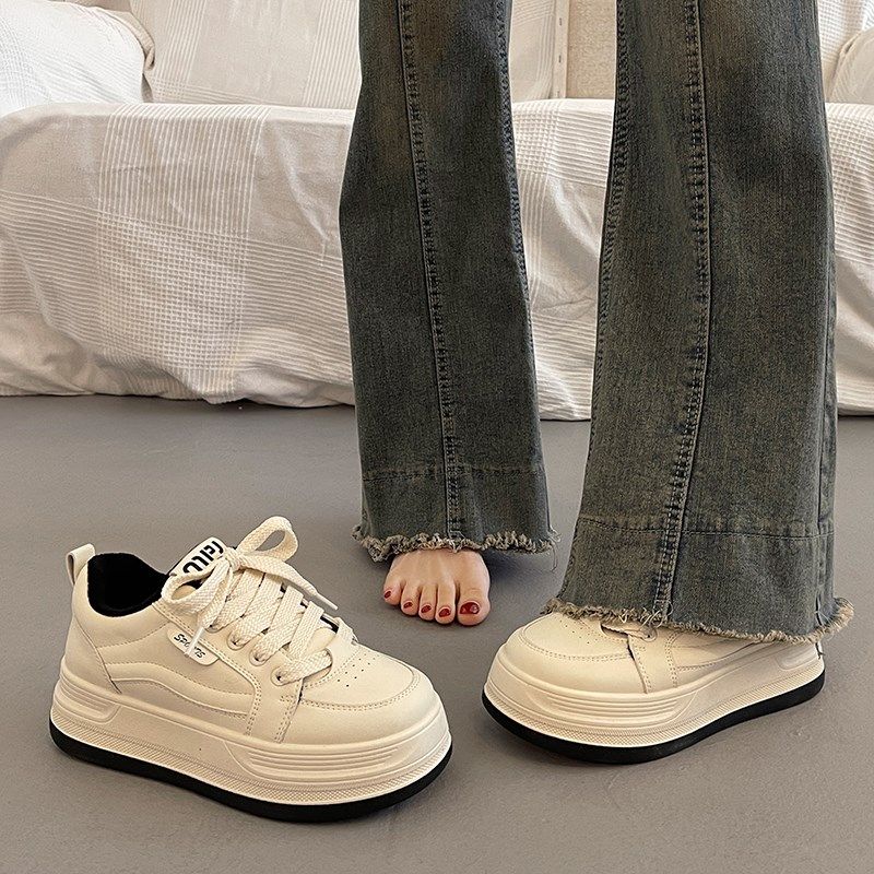 爆款高级感百搭厚底小白鞋女u松糕板鞋2024新款秋冬加绒休闲运动,女鞋,时尚休闲鞋,淘宝优惠券,粉丝福利购,淘宝优惠卷