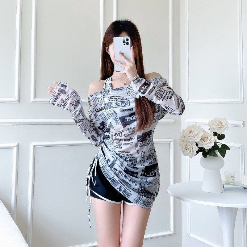 少女2025年新j款爆款绝美游泳衣女款显瘦遮肉分体三件套温泉高级,运动/瑜伽/健身/球迷用品,分体泳衣,淘宝优惠券,粉丝福利购,淘宝优惠卷