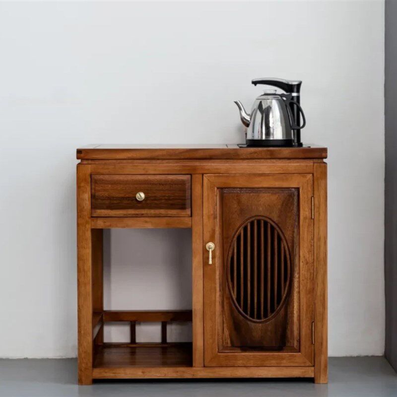 胡桃木茶b水柜简约实木餐边柜新中式可移动置物柜奥坎小茶车储物,商业/办公家具,办公茶水柜,淘宝优惠券,粉丝福利购,淘宝优惠卷