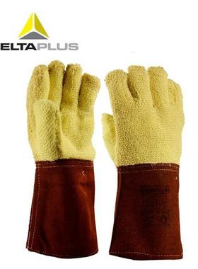 代尔塔203007耐高温手套35.6cm芳纶毛圈布高温防切割手套GFK58H