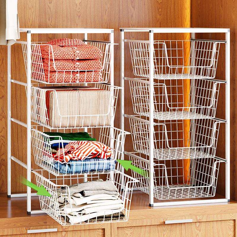 衣柜抽屉收纳箱整理盒分类推拉衣服抽拉分层衣橱衣物多层神器超大