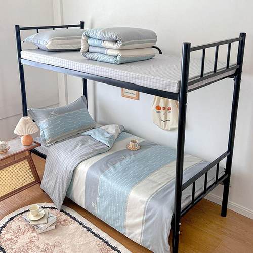 新款13070学校寝室纯棉三件套床上用品学生宿舍上下铺全棉三件套