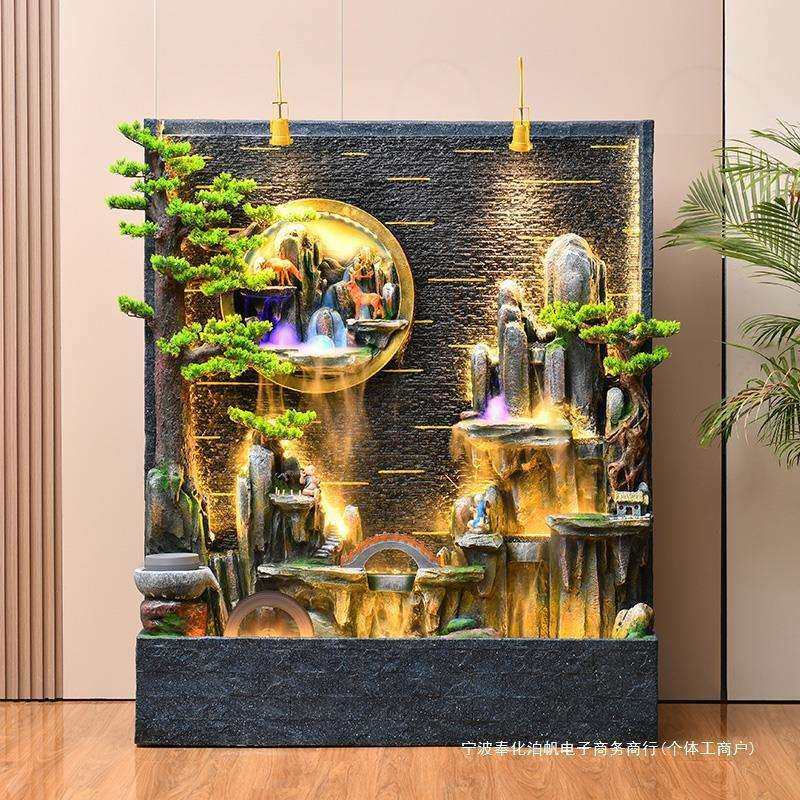 大型假山流水喷泉玄关水幕墙屏风客厅循环水景观装饰落地摆件,畜牧/养殖物资,畜牧/养殖器械,淘宝优惠券,粉丝福利购,淘宝优惠卷