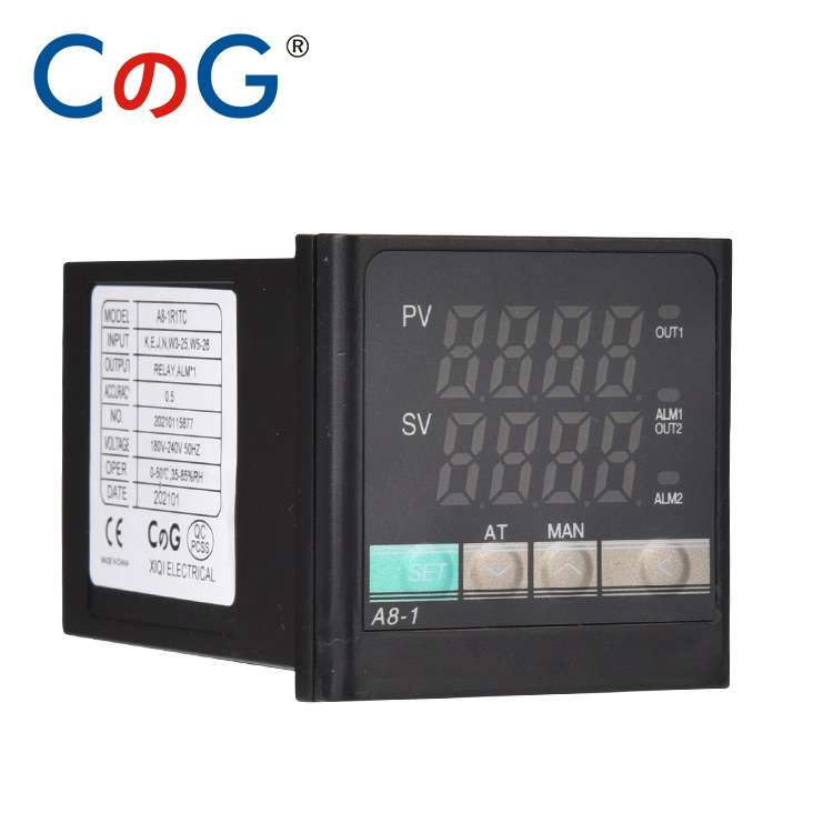 西崎温控仪A8-1R1TC智能温控仪A8系列数显温度控制器E型k型多输入