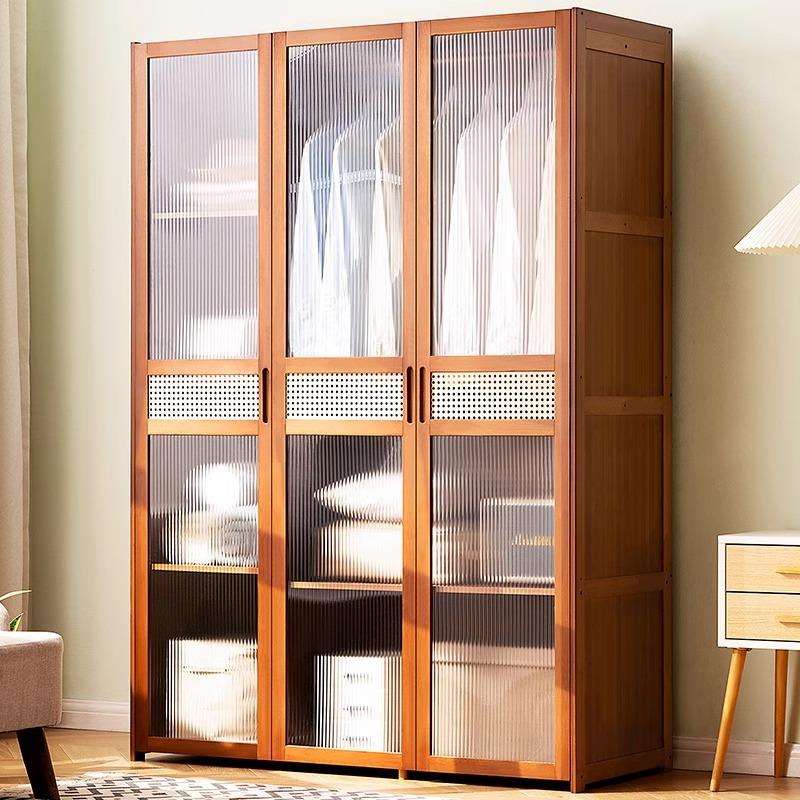 家用简易衣柜经济性出租房用挂衣区组装防尘货架式卧室衣橱结实