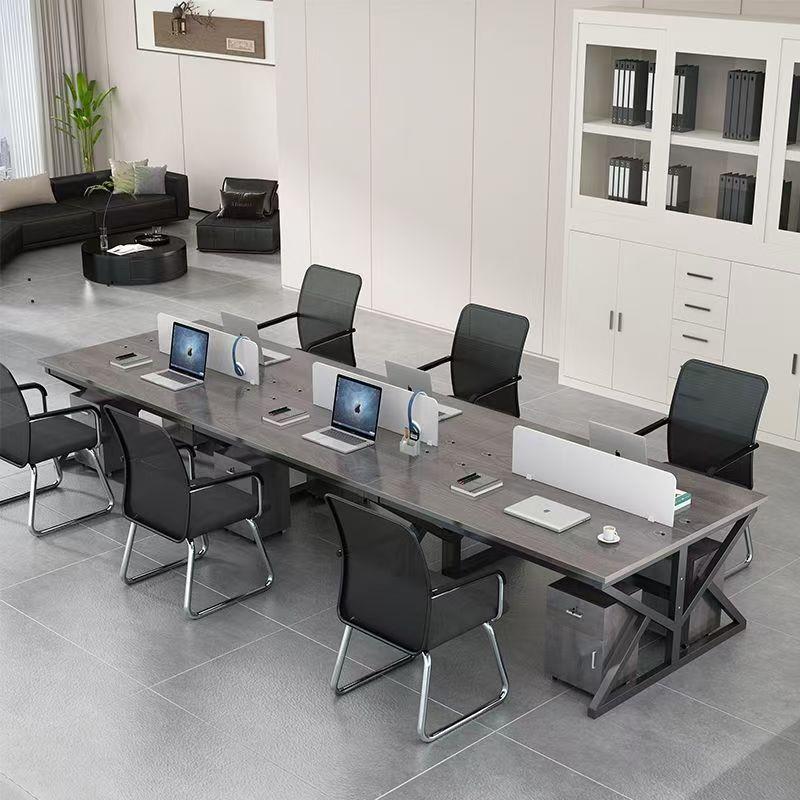 办公室职员办公桌2/4/6多人位简易屏风卡座电脑桌椅组合工作位