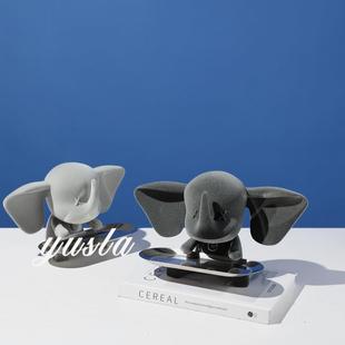 卡通可爱摆件进门入户玄关柜钥匙收纳托盘儿童房间电视柜软装 饰品