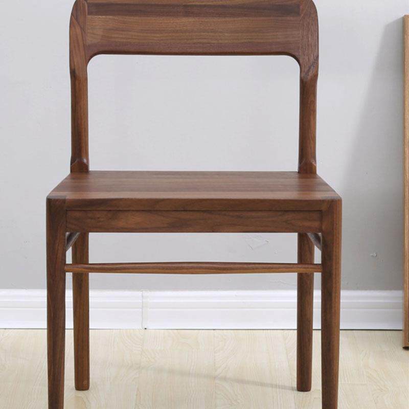 北美黑胡桃木云椅现代简约日式全实木樱桃木白橡木餐椅书桌休闲椅