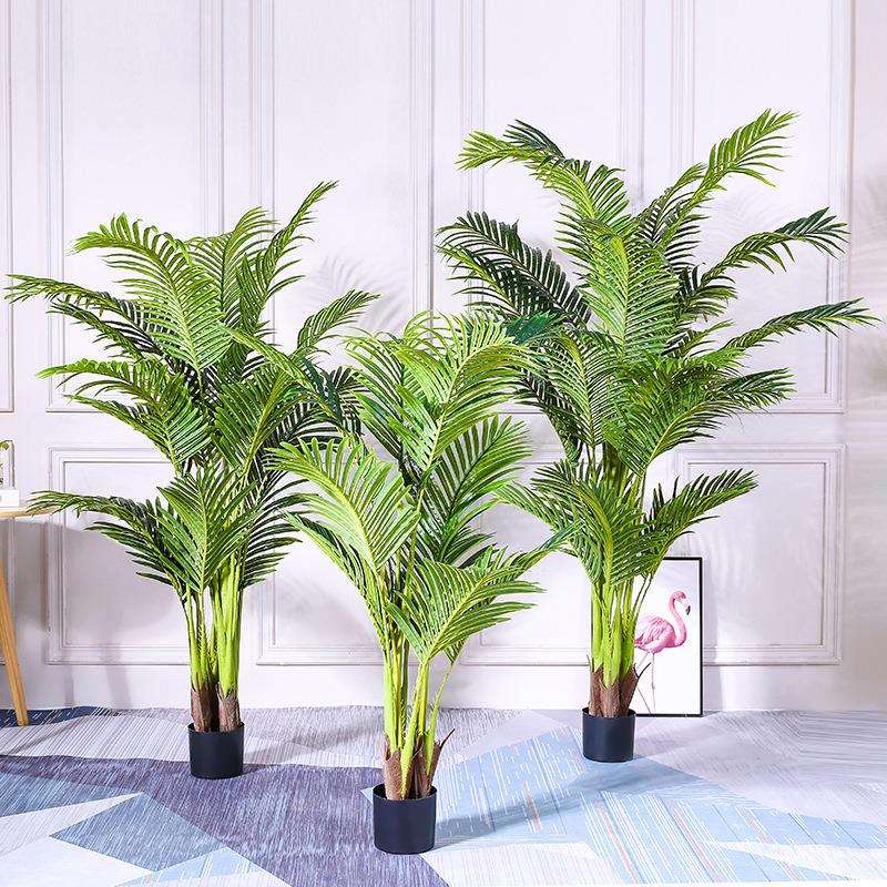 北欧落地仿真植物散尾葵盆栽大型假树花卉室内装饰栽盆景摆件