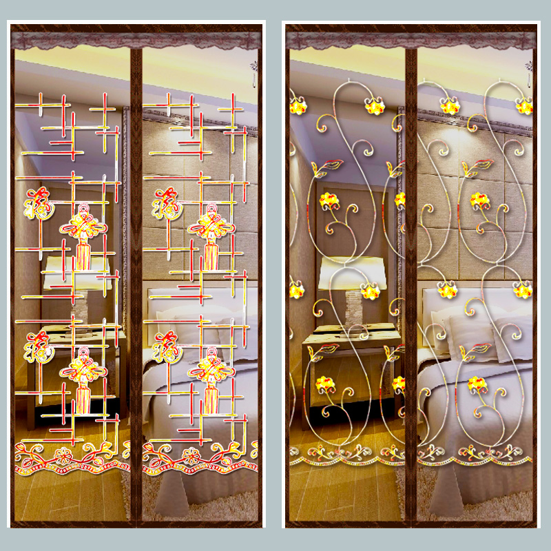 魔术贴防蚊门帘磁性纱p门夏季窗纱家用客厅防蝇高档隔断自粘免打