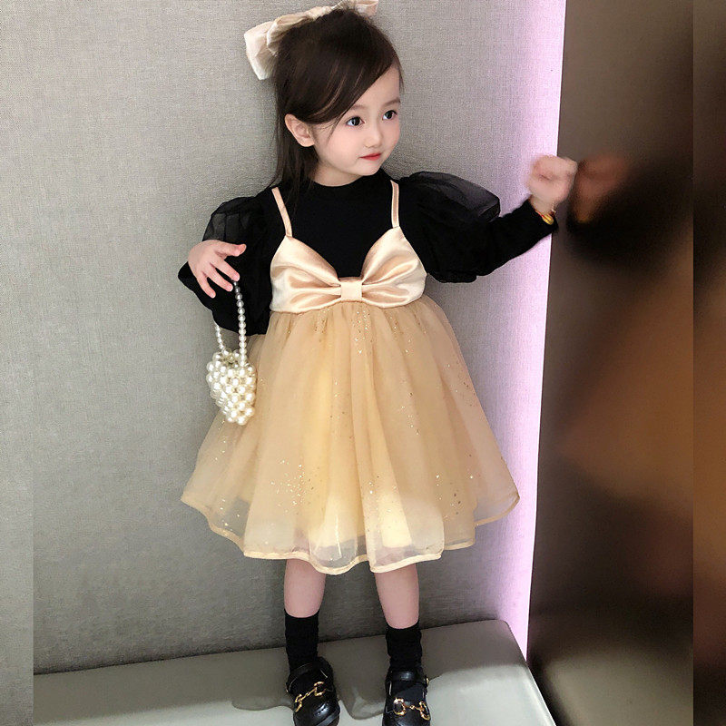 宝宝连衣裙秋款2024新款童装洋气裙子儿童女童生日公主蓬蓬裙韩版