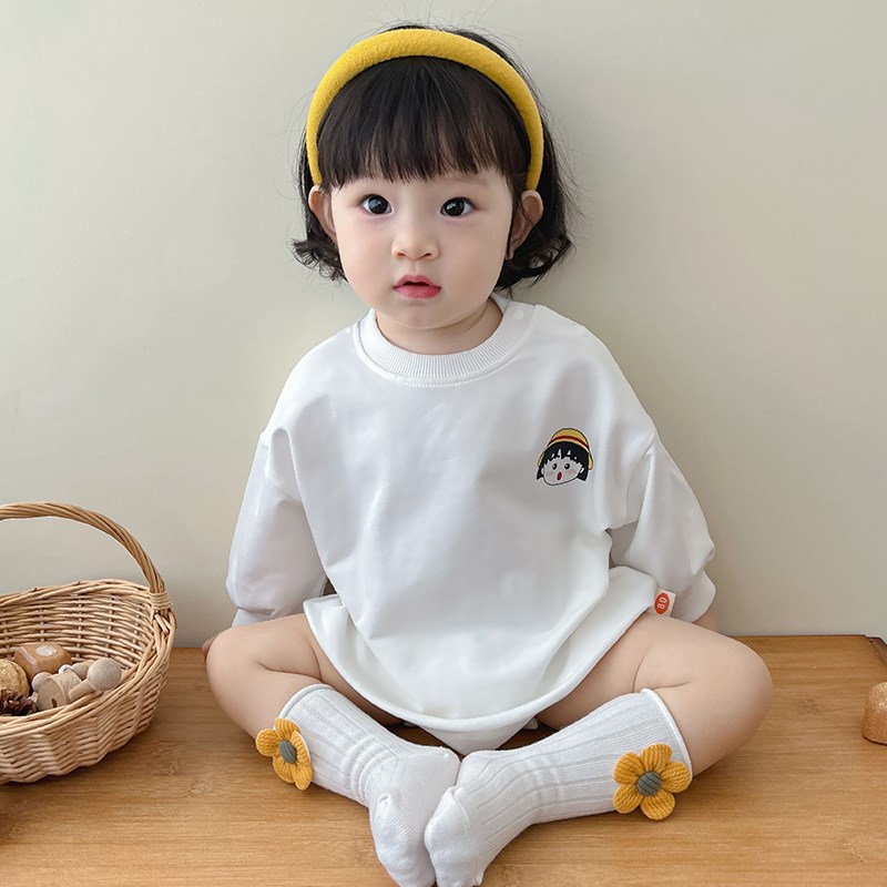 超萌婴儿衣服纯棉春秋款女宝宝连体衣包屁衣婴幼儿潮服卫衣春季