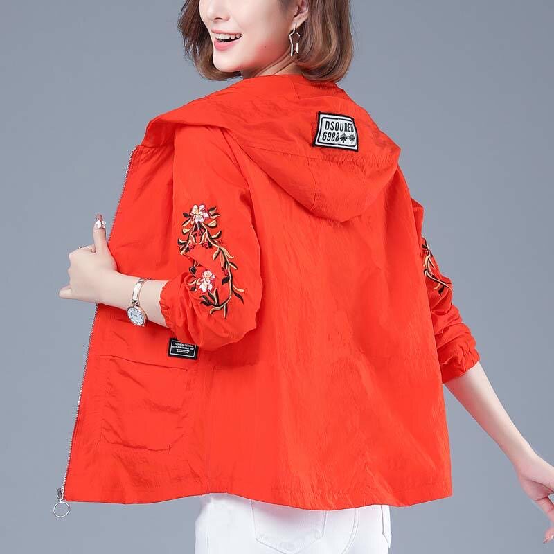 春季薄款短外套2022年新款透气防晒衣女宽松中年妈妈装夏季防晒衫