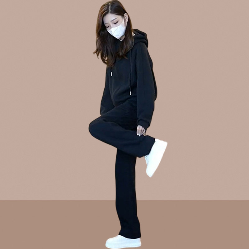 运动服套装女士2024春秋装新款卫衣两件套休闲时尚时髦爆款洋气