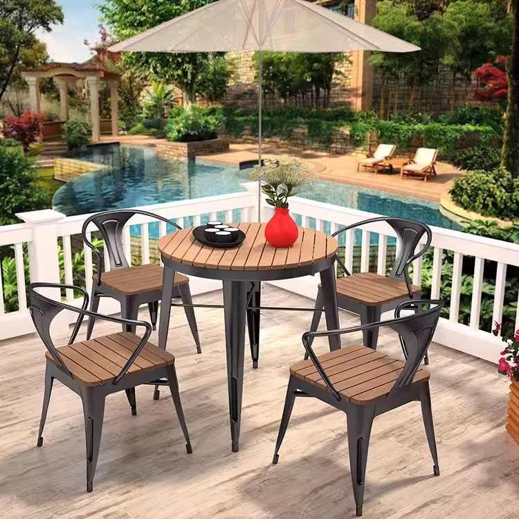 简约塑木户外桌椅别墅咖啡厅奶茶店庭院防水阳台休闲桌椅组合套件,住宅家具,桌椅套件,淘宝优惠券,粉丝福利购,淘宝优惠卷