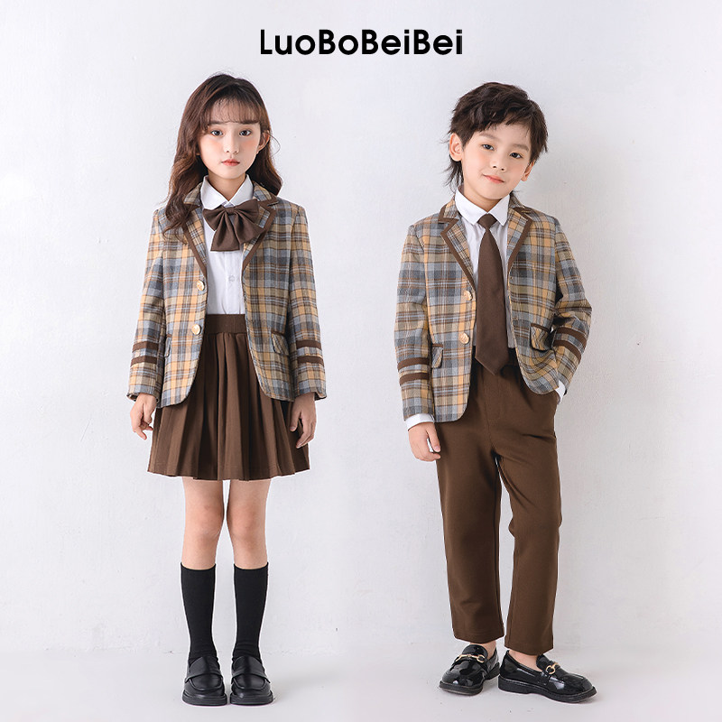 儿童西服春秋款小学生校服洋气男童女童幼儿园园服英伦学院风班服