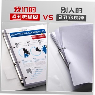 Folder Large 1set File Lever Arch with Ring BiXnder4pcs
